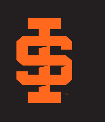 IS lettermark, Roarange, black background variant, cell 14