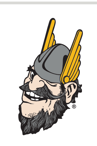 Joe Vandal mascot head, full color variant