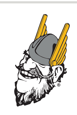 Joe Vandal mascot head, gold/black variant
