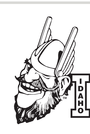 Joe Vandal mascot head, black outline variant