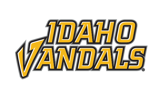 'IDAHO VANDALS' stacked wordmark, gold/black variant
