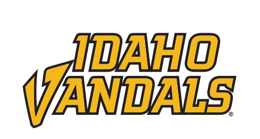 'IDAHO VANDALS' stacked wordmark, gold/black variant