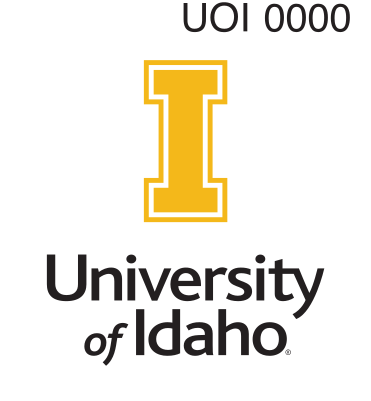 University of Idaho stacked lockup, gold/black variant