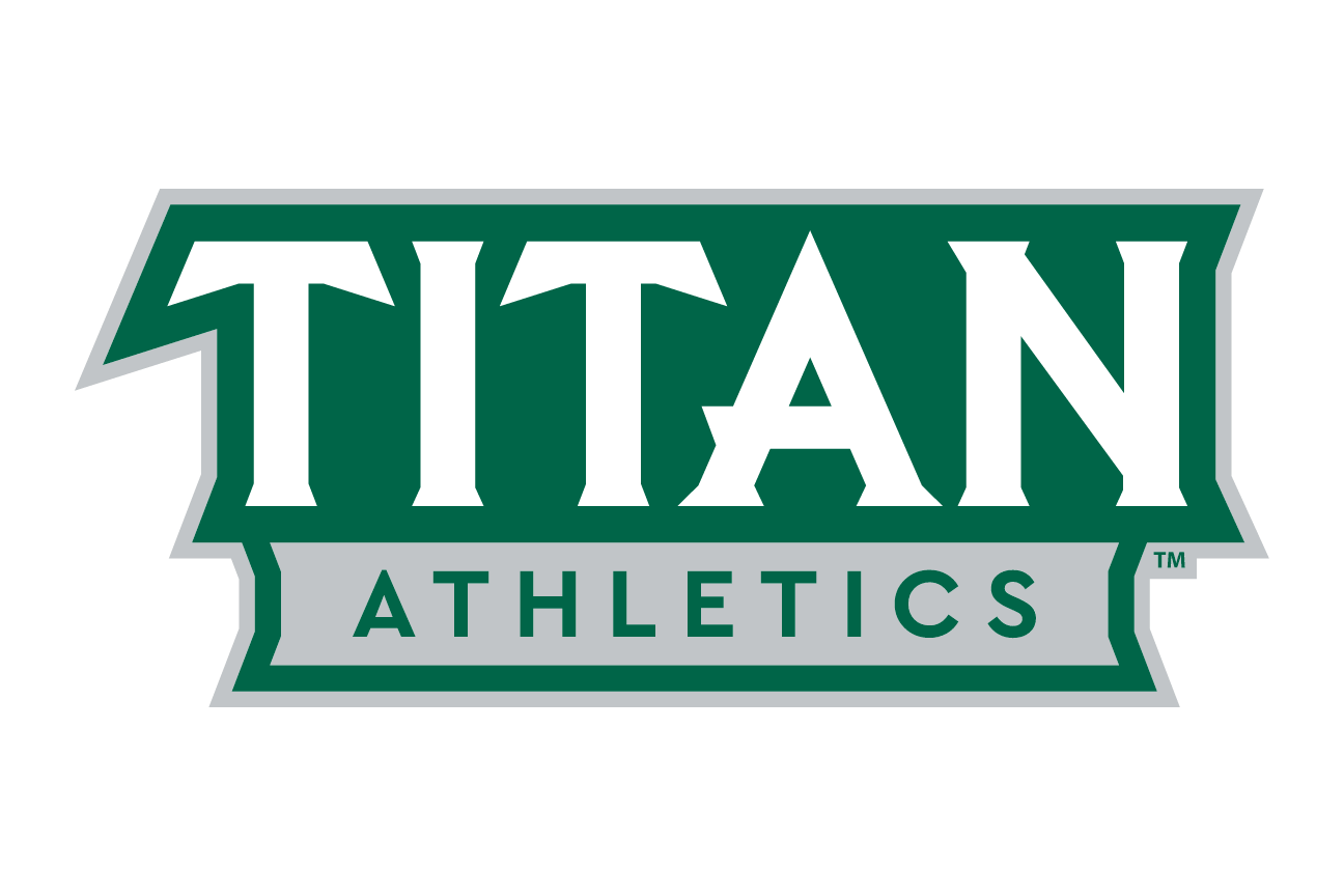 Titans Illinois Wesleyan wordmark, green and white variant, cell 37