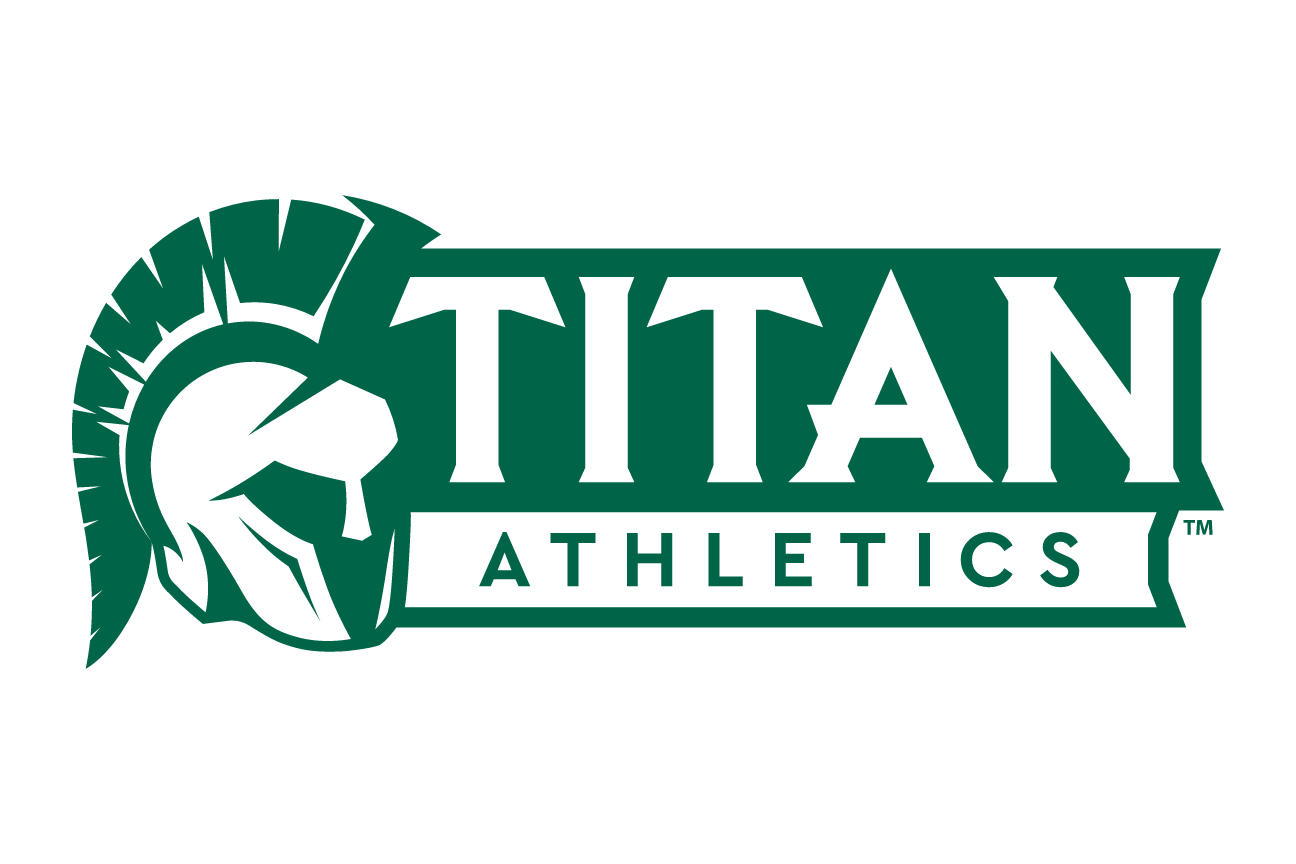 Titan Athletics sport mark, green and white variant, cell 47