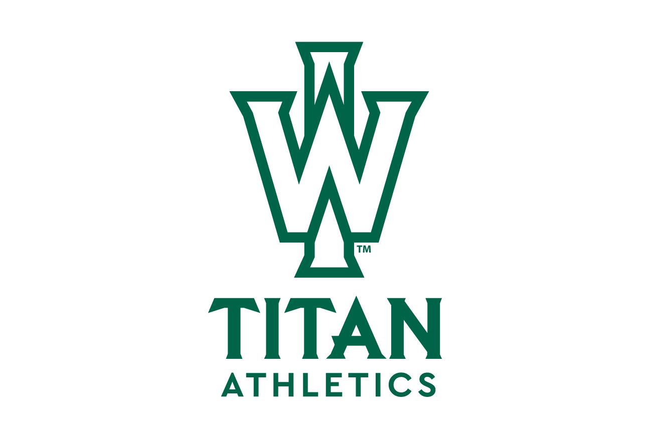 'W' Titan Athletics sport mark, green and white variant, cell 60
