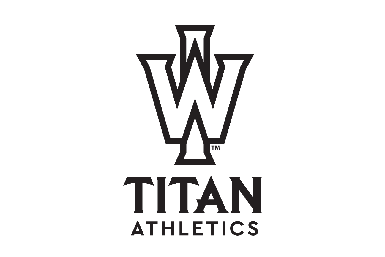 'W' Titan Athletics sport mark, black and white variant, cell 61