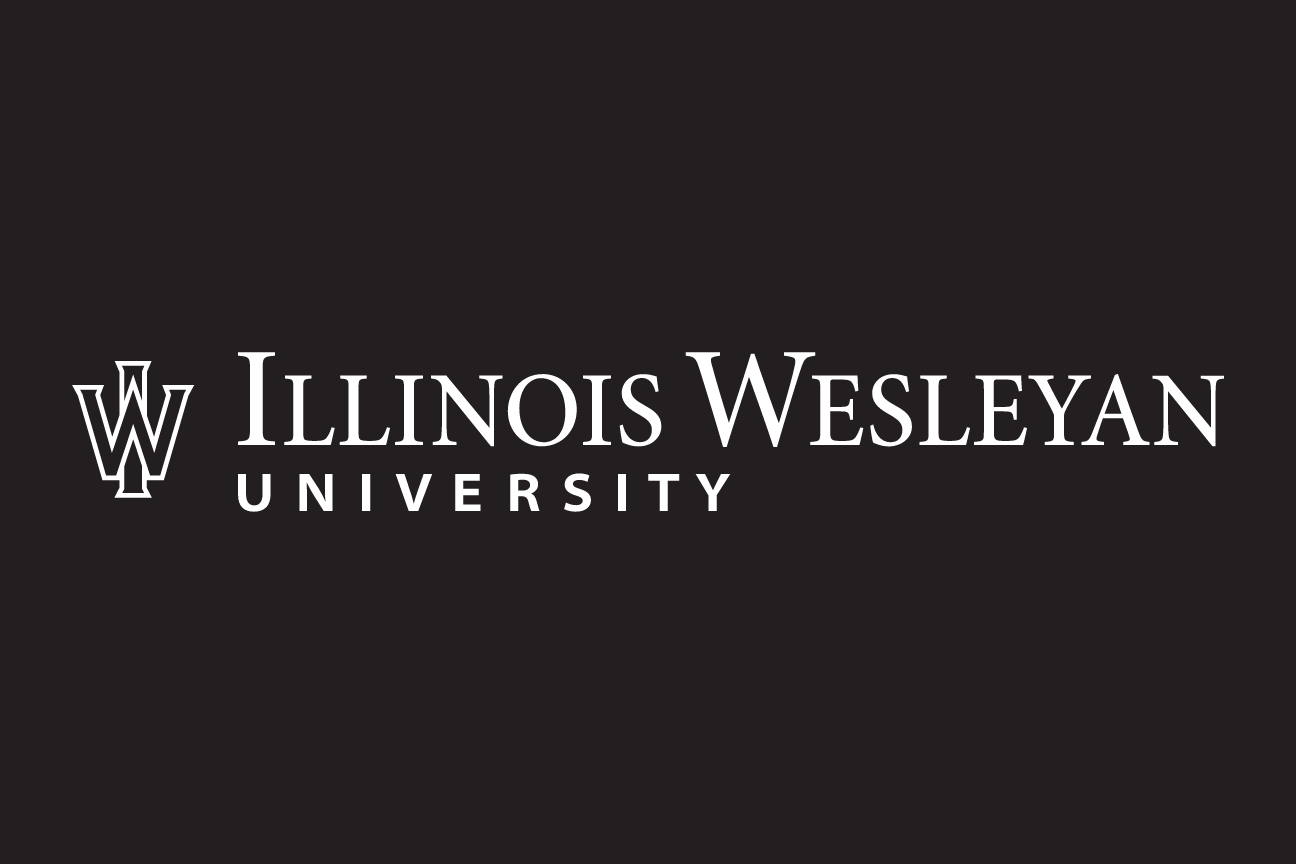 University signature mark (horizontal), white on black background variant, cell 81