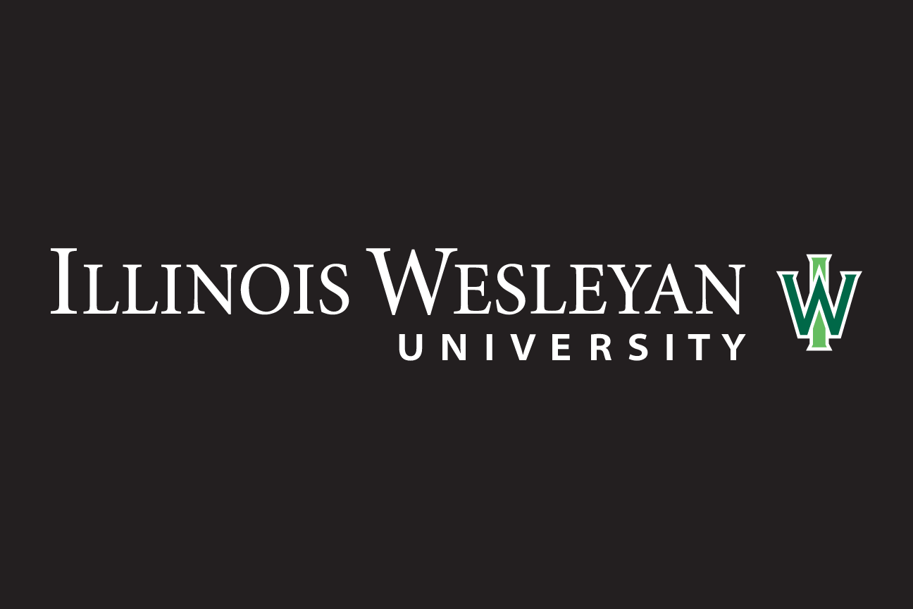 University signature mark (horizontal alt), white on green background variant, cell 85