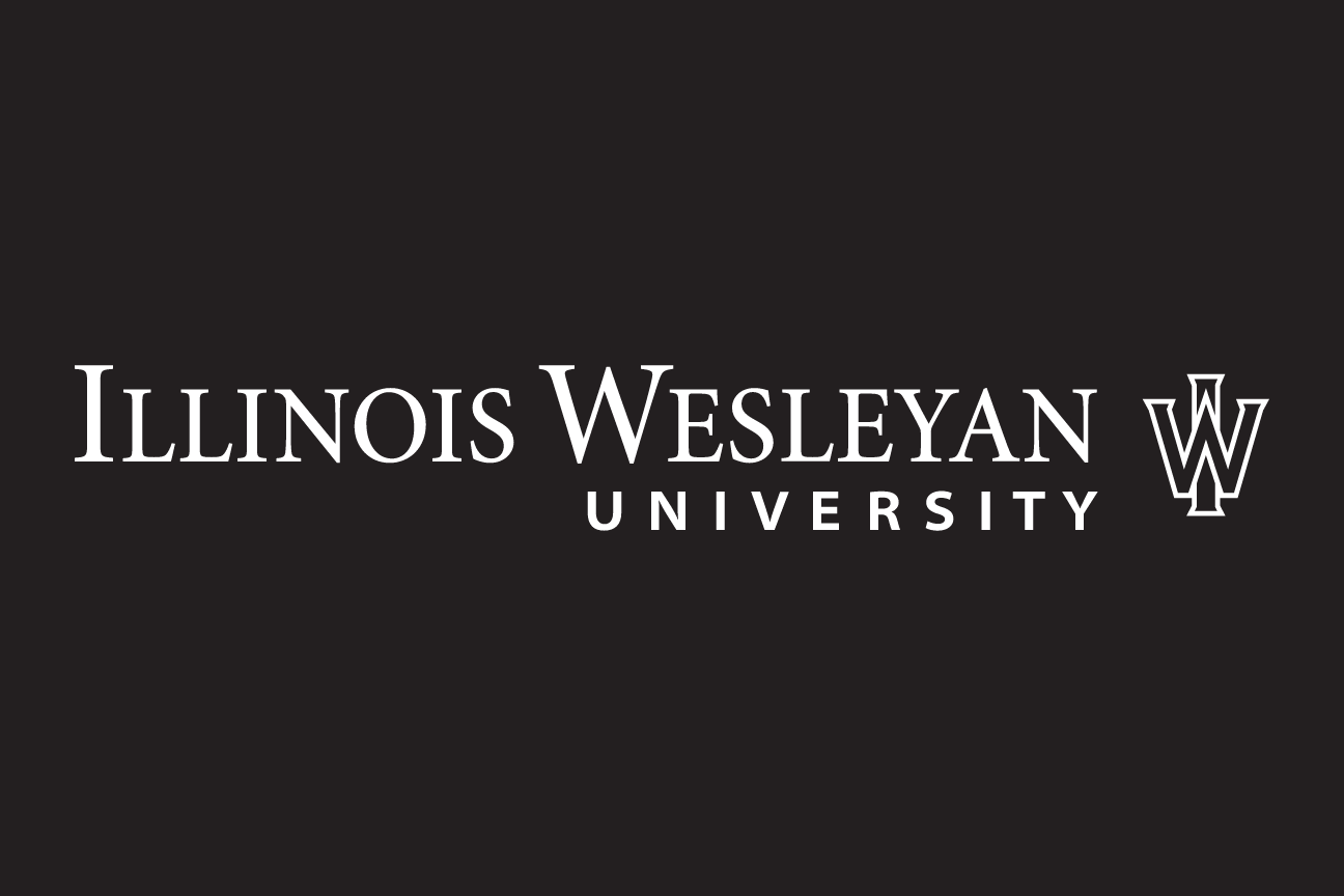 University signature mark (horizontal alt), white on black background variant, cell 86