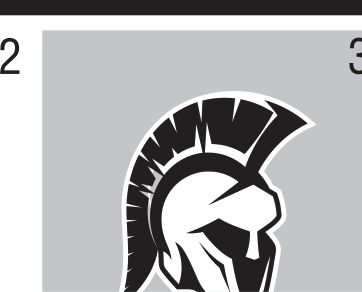 mascot head, black and white variant, cell 3