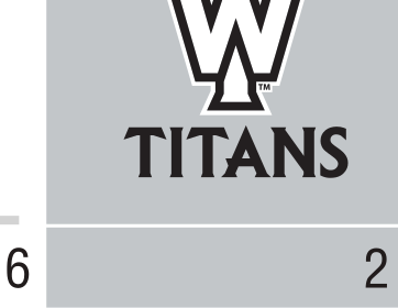mascot head with Titans text, black and white variant, cell 27