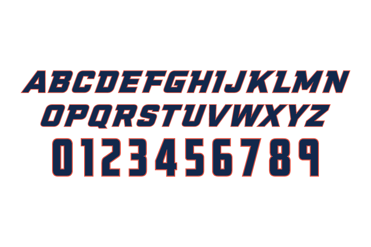 Font System, navy variant, cell 33