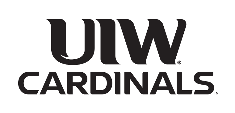 UIW Cardinals logo, black on white variant, cell 33