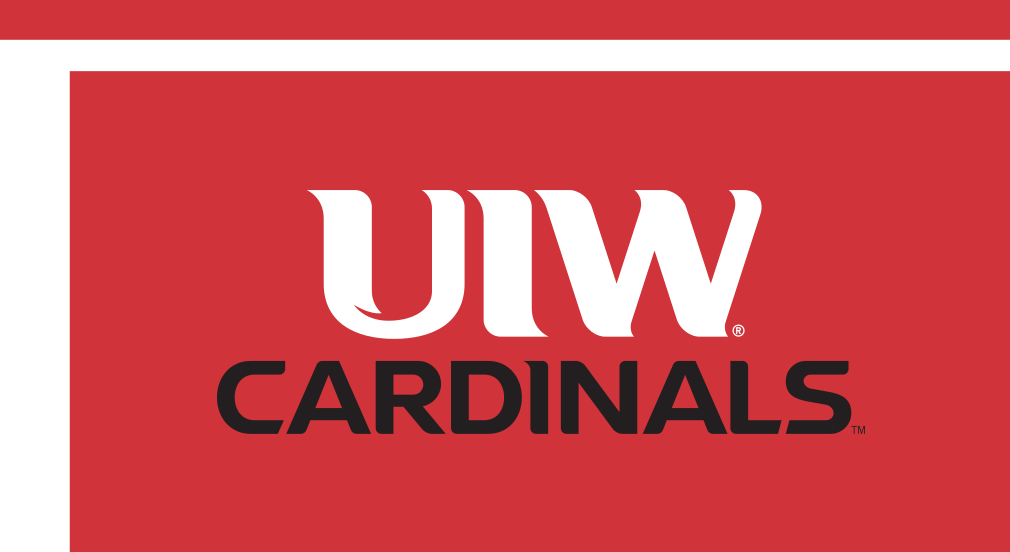UIW Cardinals logo, white and black on red variant, cell 34