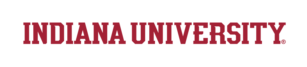 Indiana University wordmark, horizontal crimson variant, cell 11