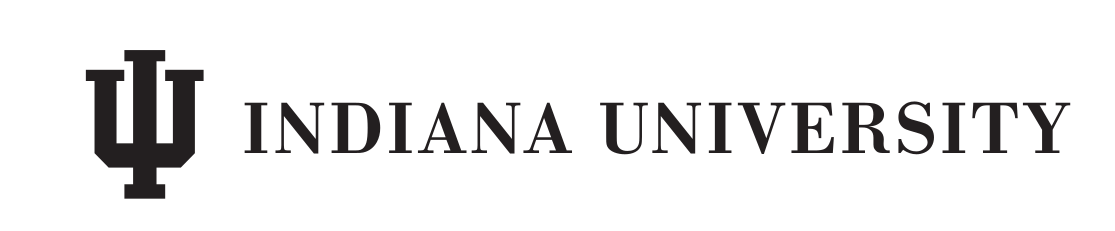 IU lettermark next to INDIANA UNIVERSITY, black on white serif variant, cell 81