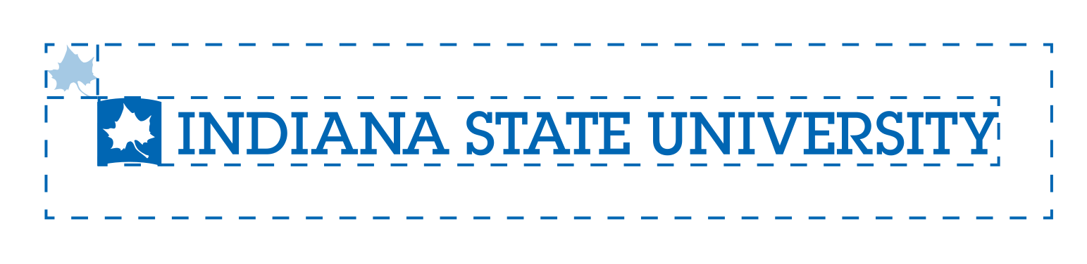 Indiana State University logo, horizontal lockup variant