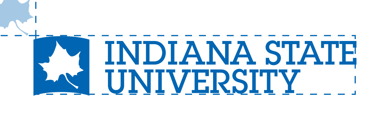 Indiana State University logo, stacked left-aligned lockup variant