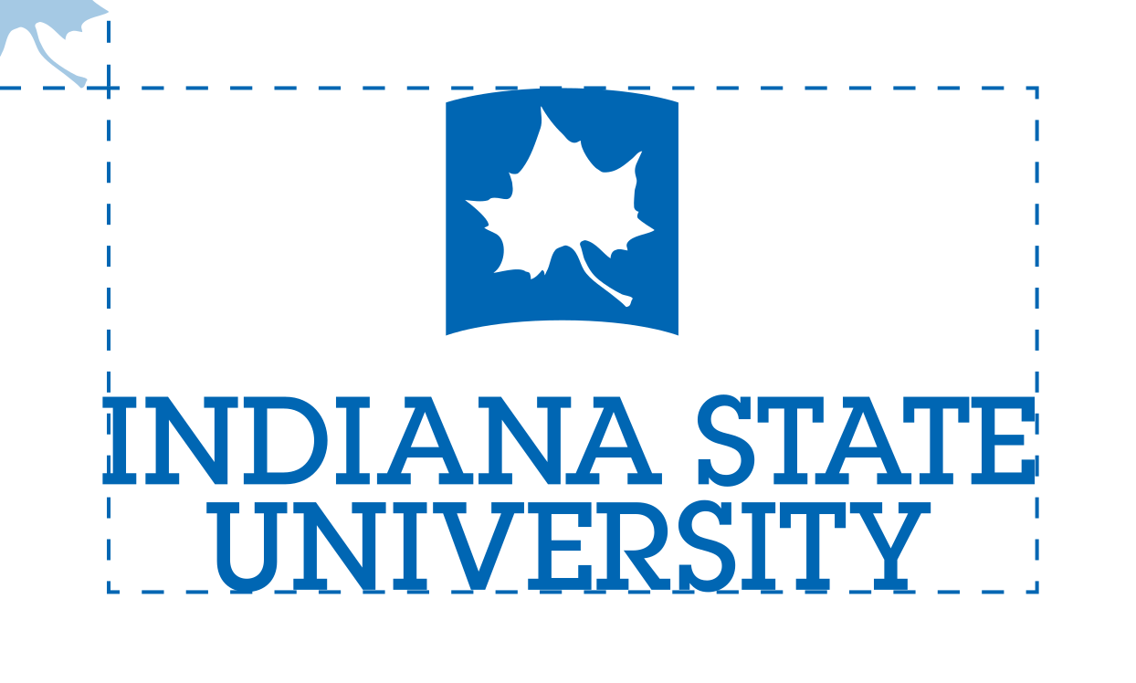 Indiana State University logo, stacked centered lockup variant
