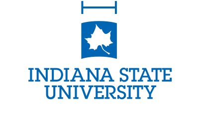 Indiana State University logo, stacked centered lockup variant