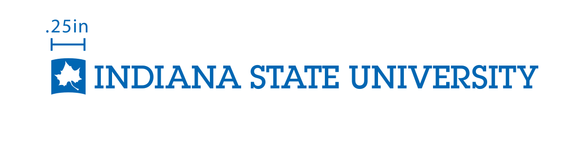 Indiana State University logo, horizontal lockup variant