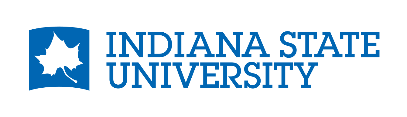 Indiana State University signature, side-by-side stacked lockup variant, cell 2