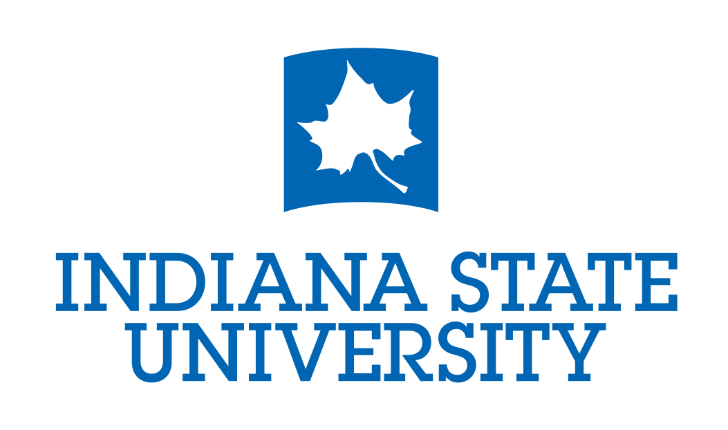 Indiana State University signature, vertical stacked lockup variant, cell 3