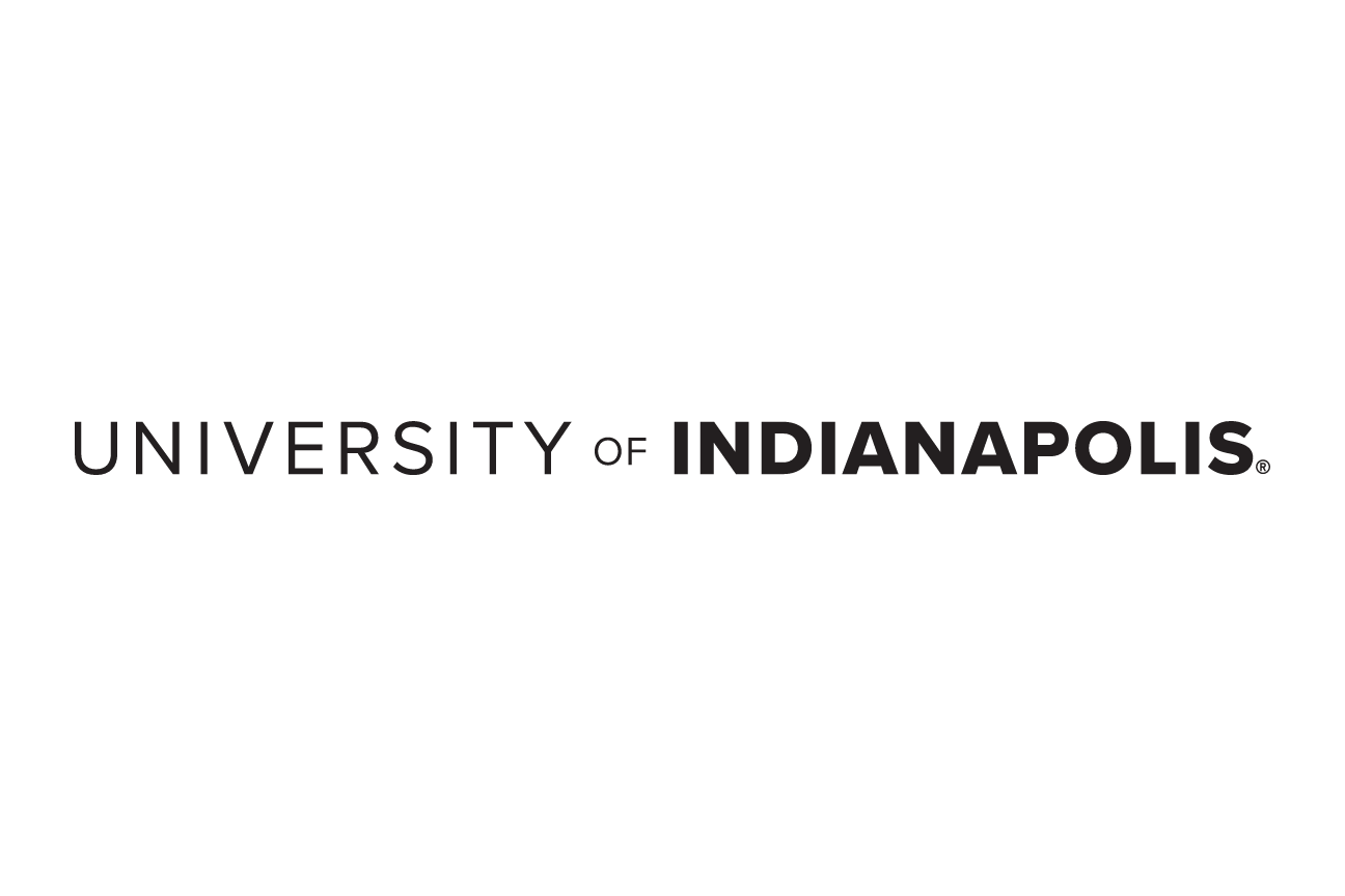 University of Indianapolis horizontal wordmark, black variant, cell 21