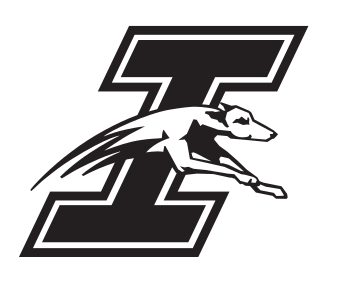 'I' lettermark with Greyhound, grey variant, cell 36
