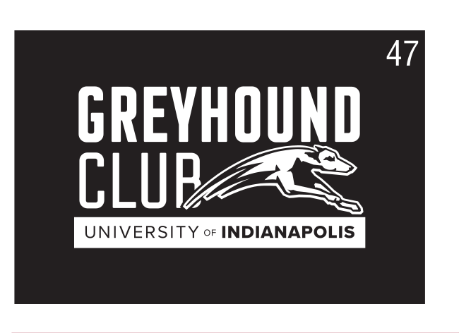 Greyhound Club wordmark, reverse variant, cell 47