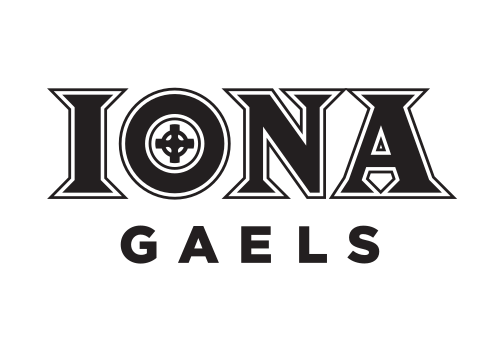 wordmark IONA GAELS, black on white variant, cell 8