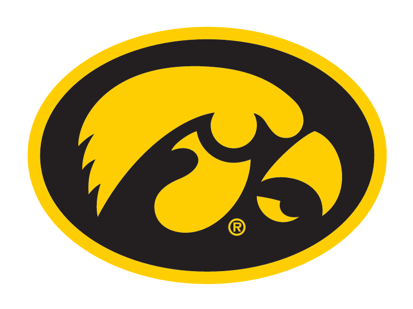 Iowa Hawkeyes Oval Primary Mark, Black and Gold variant, cell 1