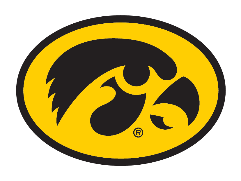 Iowa Hawkeyes Oval Primary Mark, Black and Gold variant, cell 4