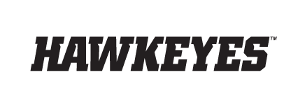 HAWKEYES wordmark, black, italic variant, cell 18