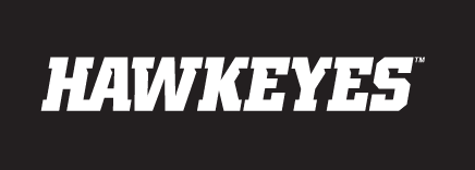 HAWKEYES wordmark, white, italic variant, cell 20