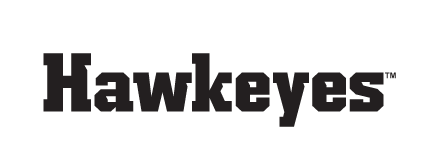 Hawkeyes wordmark, black variant, cell 23