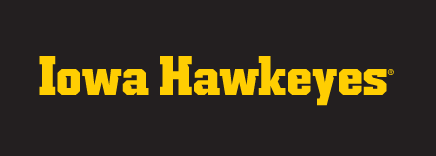 Iowa Hawkeyes wordmark, yellow variant, cell 44