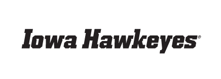 Iowa Hawkeyes wordmark, black, italic variant, cell 48