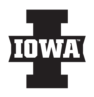 Iowa logo, black and white variant, cell 7