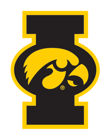 Iowa logo with Tigerhawk, color variant, cell 9