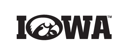 Iowa Tigerhawk Wordmark, Black/White variant, cell 2