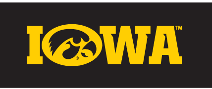 Iowa Tigerhawk Wordmark, Yellow/Black on Black variant, cell 3