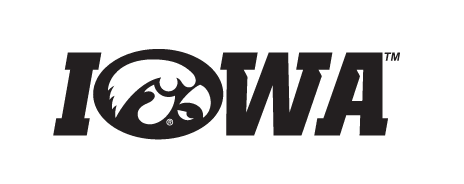 Iowa Tigerhawk Wordmark, Black/White Italic variant, cell 6