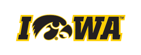 Iowa Tigerhawk Wordmark, Yellow/Black Italic variant, cell 25