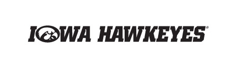 Iowa Hawkeyes Tigerhawk Wordmark, Black/White Horizontal Italic variant, cell 18