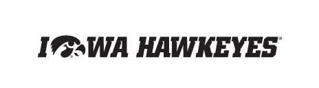 Iowa Hawkeyes Tigerhawk Wordmark, Black/White Horizontal Italic variant, cell 38