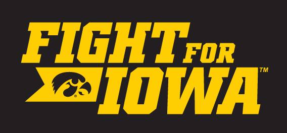 FIGHT FOR IOWA wordmark, yellow variant, cell 2
