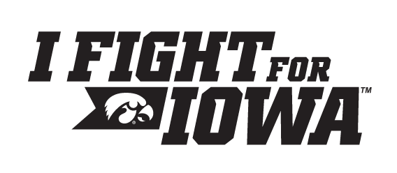 I FIGHT FOR IOWA wordmark, black variant, cell 7