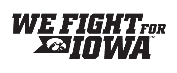 WE FIGHT FOR IOWA wordmark, black variant, cell 11
